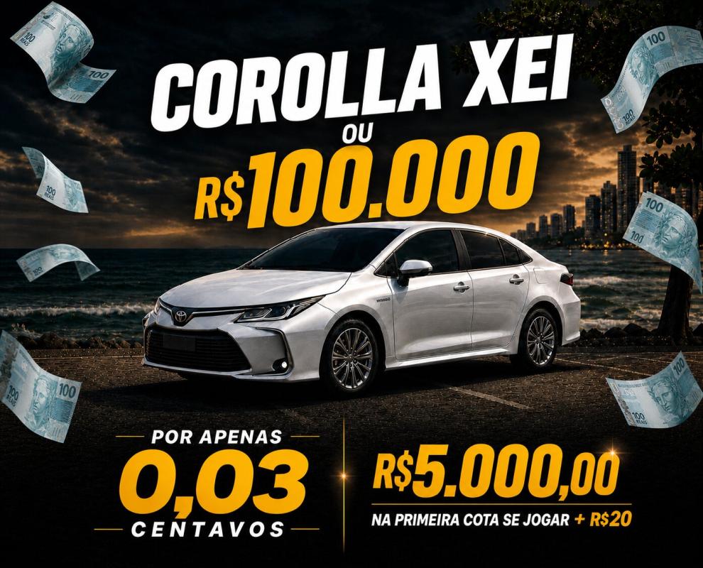 Corolla XEi ou 100 Mil no PIX