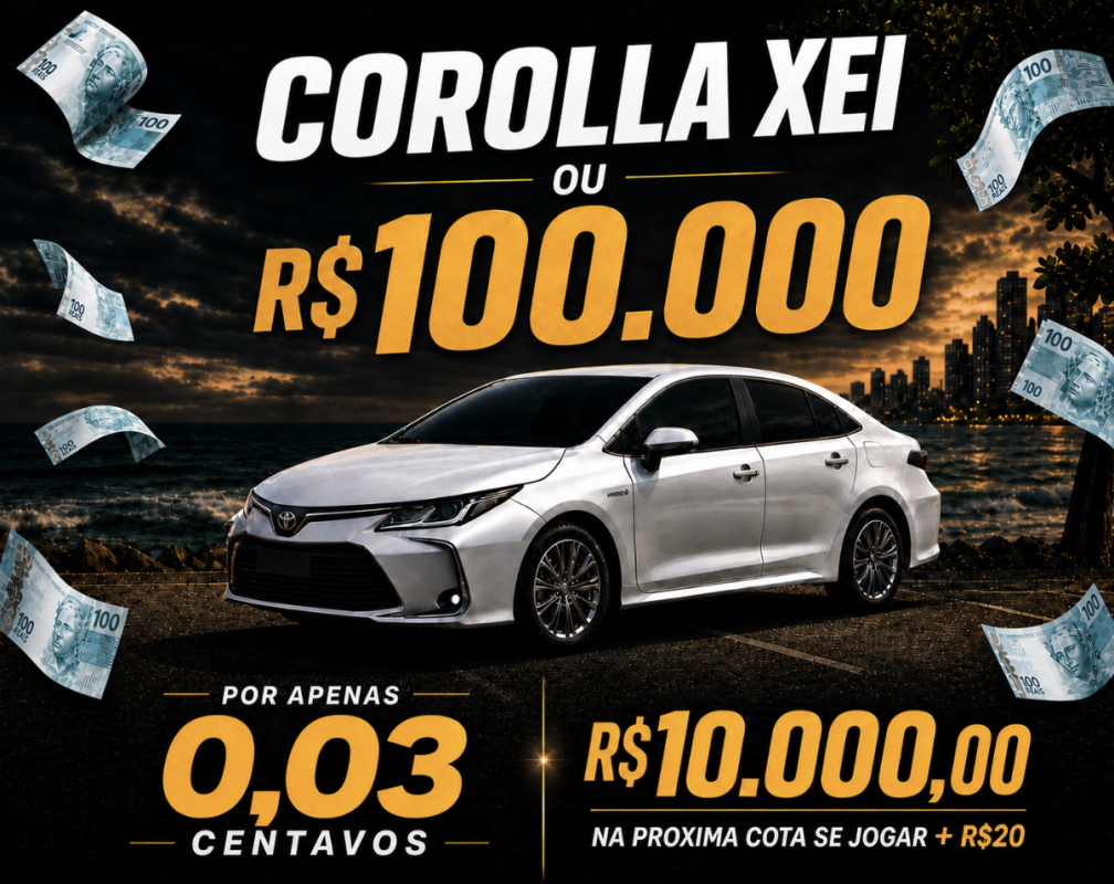 Corolla XEi ou 100 Mil no PIX