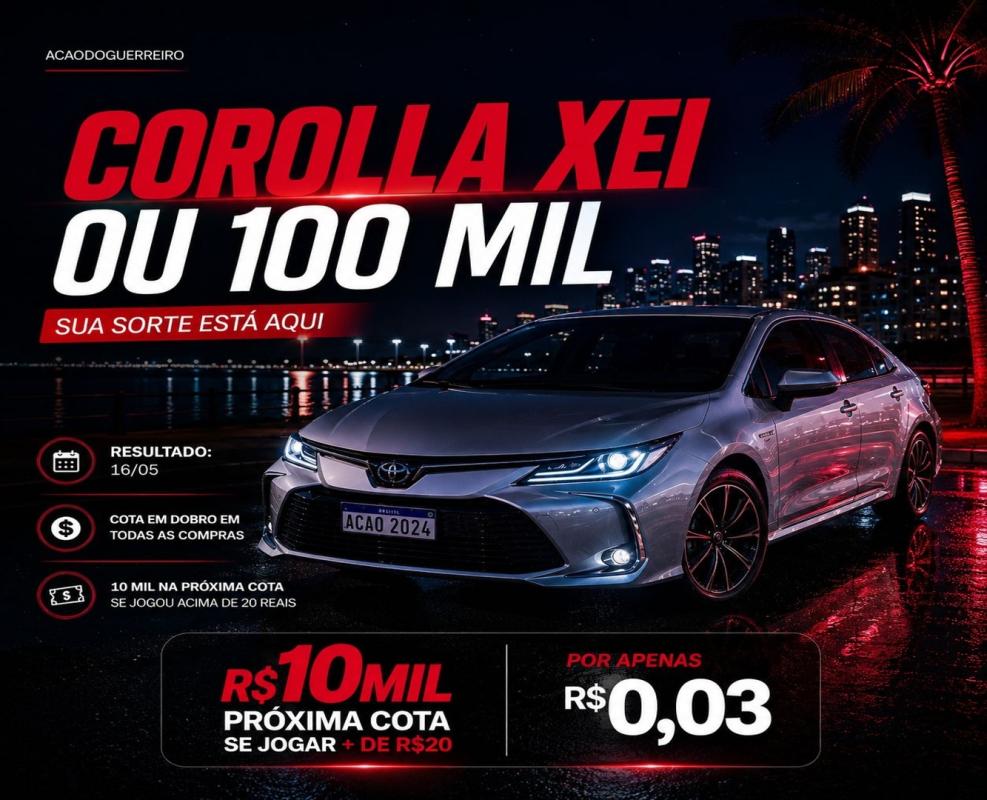 Corolla XEi ou 100 Mil no PIX