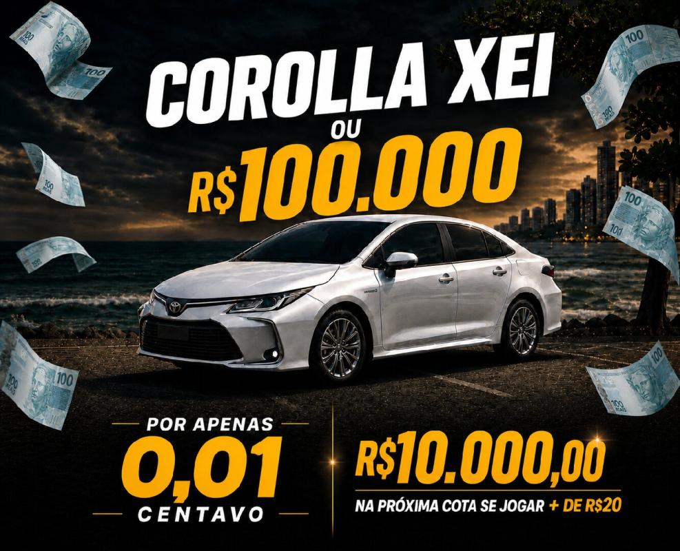 Corolla XEi ou 100 Mil no PIX